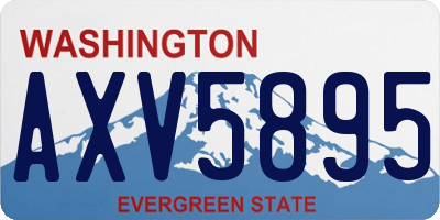 WA license plate AXV5895