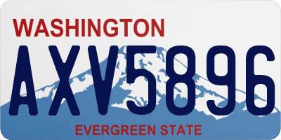 WA license plate AXV5896