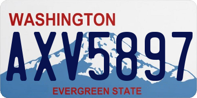 WA license plate AXV5897