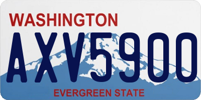 WA license plate AXV5900