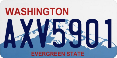WA license plate AXV5901