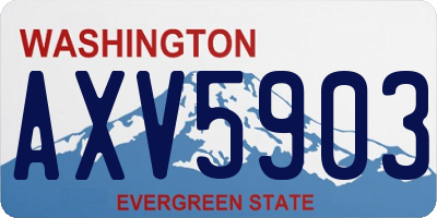 WA license plate AXV5903