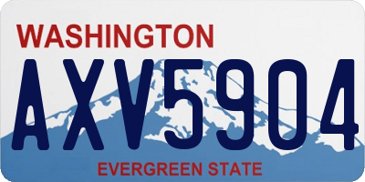 WA license plate AXV5904