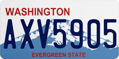 WA license plate AXV5905