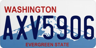 WA license plate AXV5906