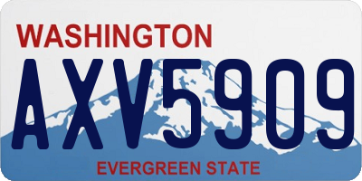 WA license plate AXV5909