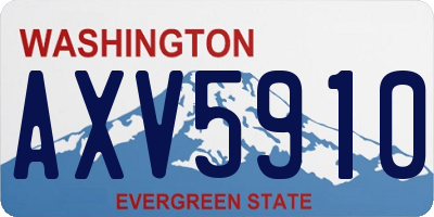 WA license plate AXV5910
