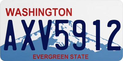 WA license plate AXV5912