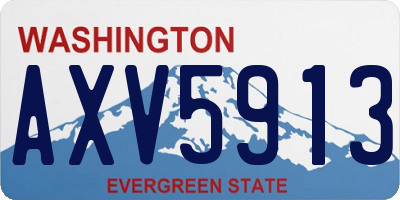WA license plate AXV5913