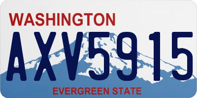WA license plate AXV5915
