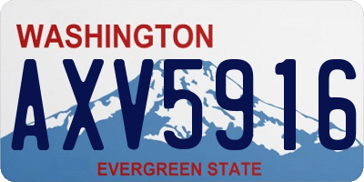 WA license plate AXV5916