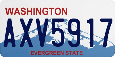 WA license plate AXV5917