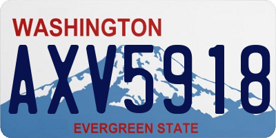 WA license plate AXV5918