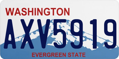 WA license plate AXV5919