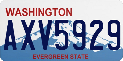 WA license plate AXV5929