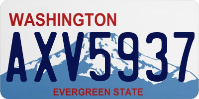 WA license plate AXV5937