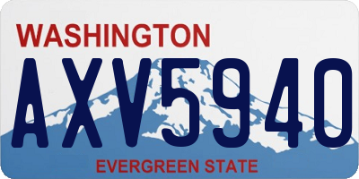 WA license plate AXV5940