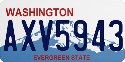 WA license plate AXV5943
