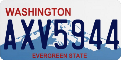 WA license plate AXV5944