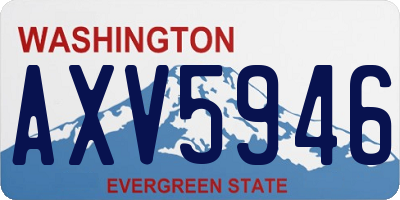 WA license plate AXV5946