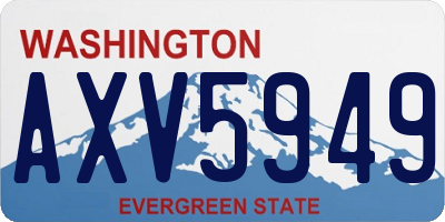 WA license plate AXV5949