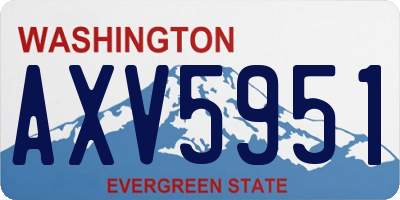 WA license plate AXV5951