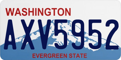 WA license plate AXV5952