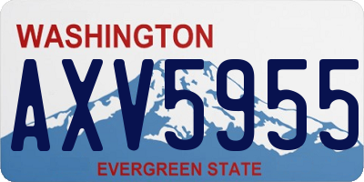 WA license plate AXV5955
