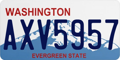 WA license plate AXV5957