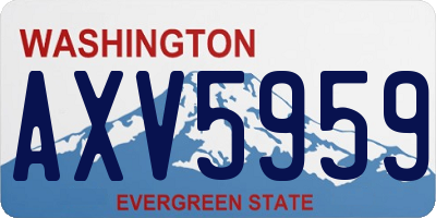 WA license plate AXV5959