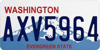 WA license plate AXV5964