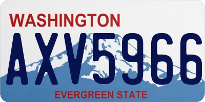 WA license plate AXV5966