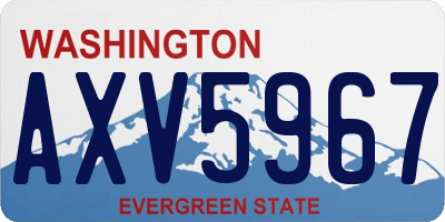 WA license plate AXV5967