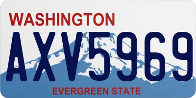 WA license plate AXV5969
