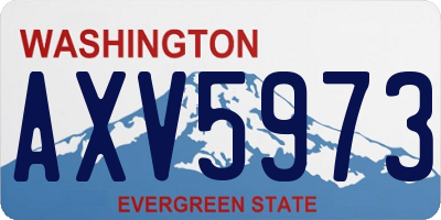WA license plate AXV5973