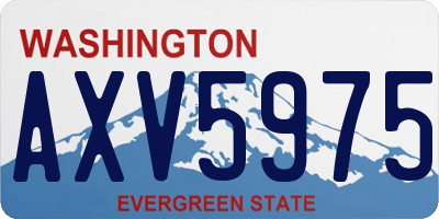 WA license plate AXV5975