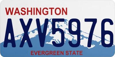 WA license plate AXV5976