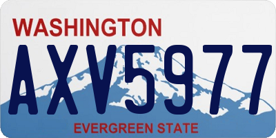 WA license plate AXV5977