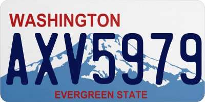 WA license plate AXV5979