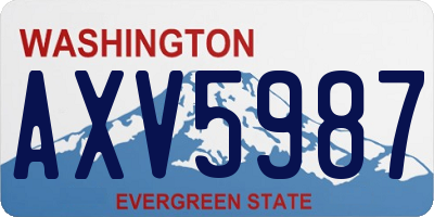 WA license plate AXV5987