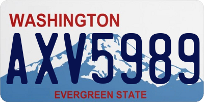 WA license plate AXV5989