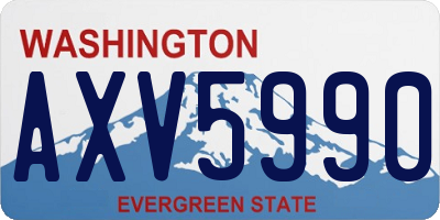 WA license plate AXV5990