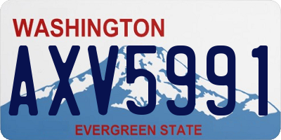 WA license plate AXV5991