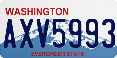WA license plate AXV5993