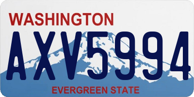 WA license plate AXV5994
