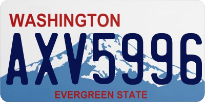 WA license plate AXV5996