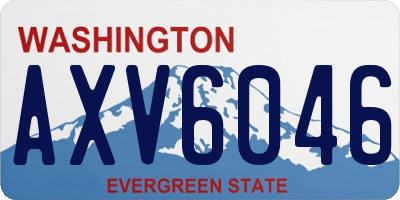 WA license plate AXV6046