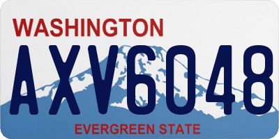 WA license plate AXV6048