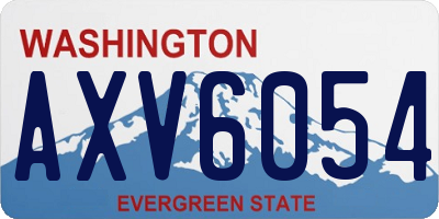 WA license plate AXV6054