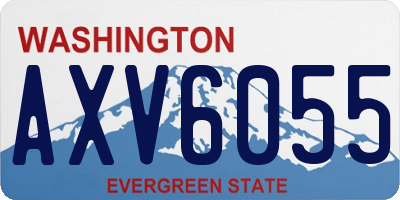 WA license plate AXV6055